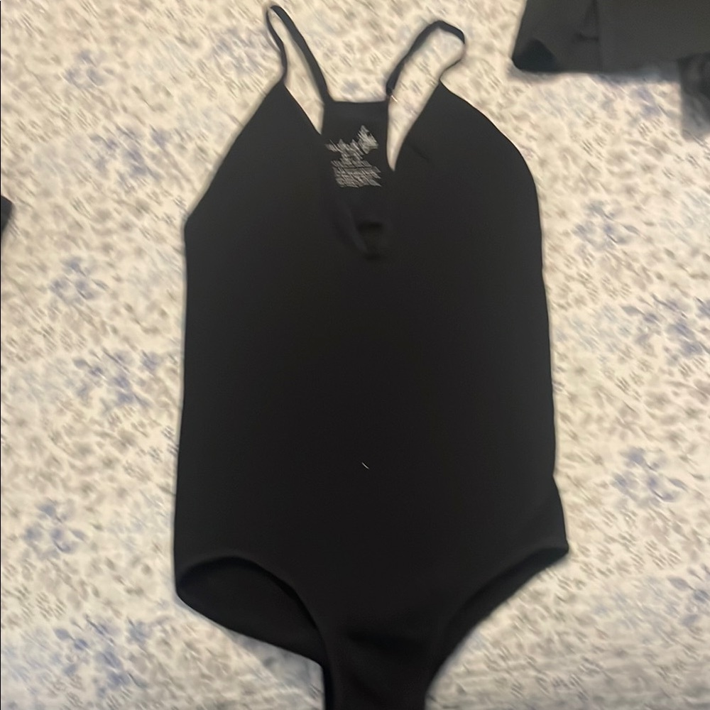 Free People Black One-Piece Bodysuit